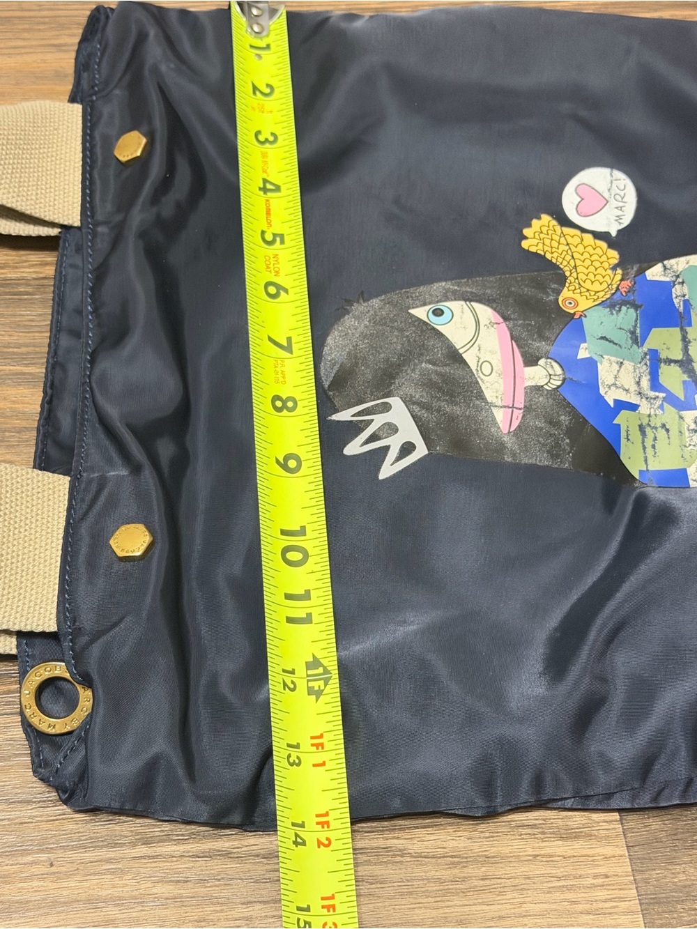 Marc by Marc Jacobs Nylon Princess Tote Bag | Rare Graphic Print Shoulder Bag - Picture 11 of 12